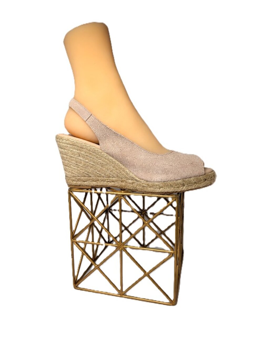 NWOB No flaws! Never worn! Paseart Spanish Suede Espadrille Wedge Rhinestone 10 - Picture 5 of 12